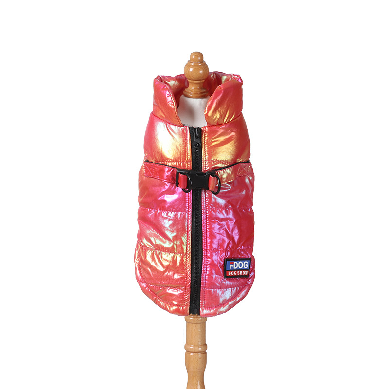 Pet clothing: Waterproof reflective gradient color vest with fleece for warm dog clothing, Bichon Frise clothing Application Scenario