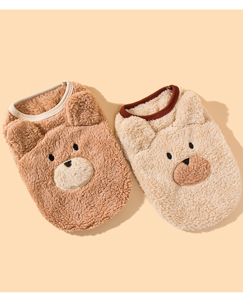New cute sheepskin dog vests and cat clothes with cotton and thickened fabric. Pet clothing source factory pic 13
