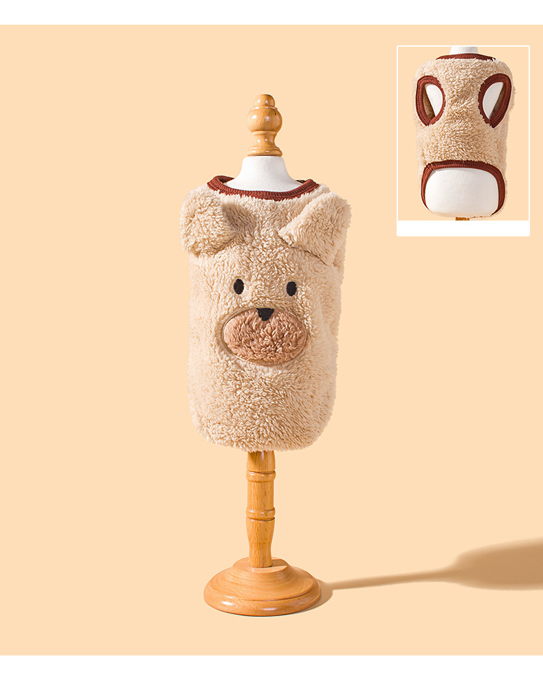 New cute sheepskin dog vests and cat clothes with cotton and thickened fabric. Pet clothing source factory pic 11