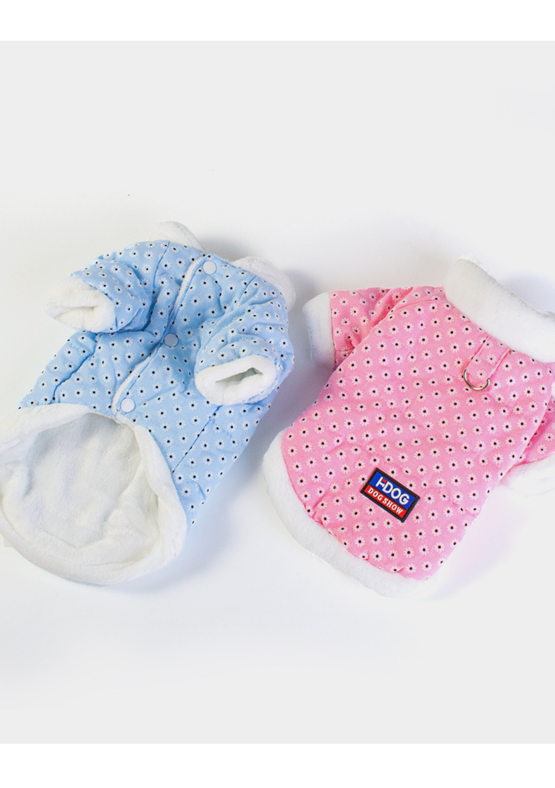 New pet cotton-padded jacket with fleece and thickened fabric for winter dog warmth pic 8