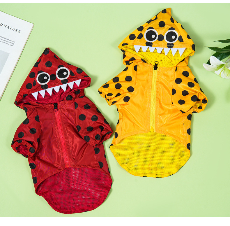 Amazon pet clothing, dog outdoor raincoat, two-legged hooded waterproof raincoat, Halloween purchase pet raincoat pic 26