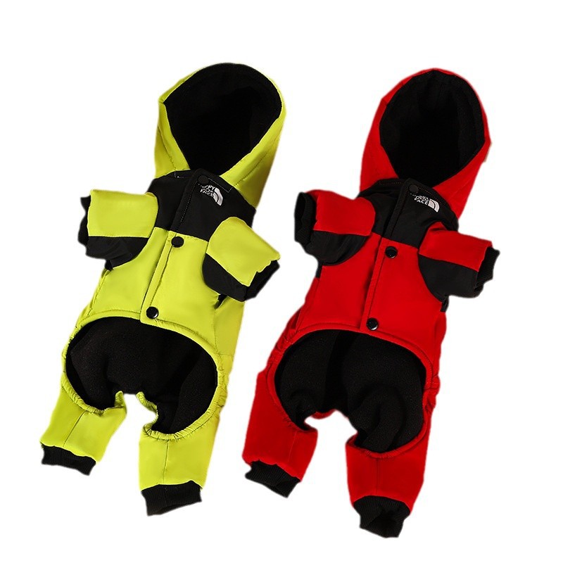 New winter dog cotton-padded jacket, four-legged cotton-padded jacket, waterproof, cold-proof, thickened warm cotton-padded jacket, Corgi Bichon Frise warm cotton-padded jacket Application Scenario