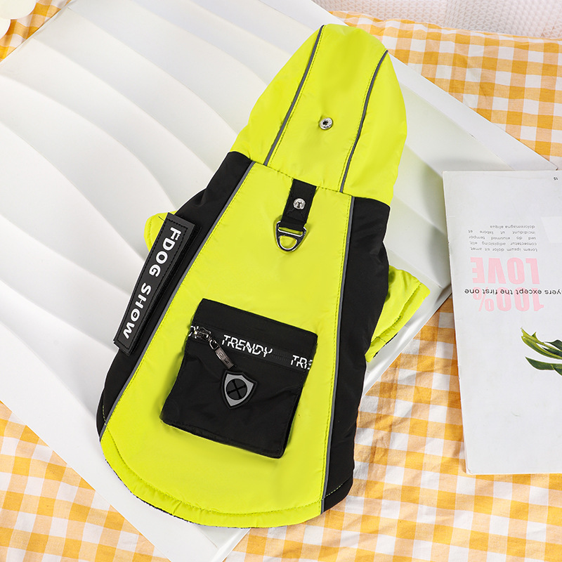 New pet hooded three-dimensional cotton coat, dog windproof and warm coat, pet winter cold protection item, dog down jacket pic 7