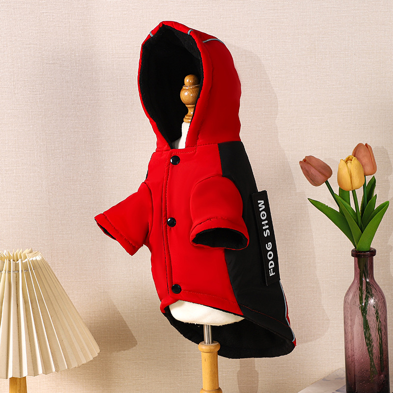 New winter dog cotton-padded jacket, four-legged cotton-padded jacket, waterproof, cold-proof, thickened warm cotton-padded jacket, Corgi Bichon Frise warm cotton-padded jacket Item Picture