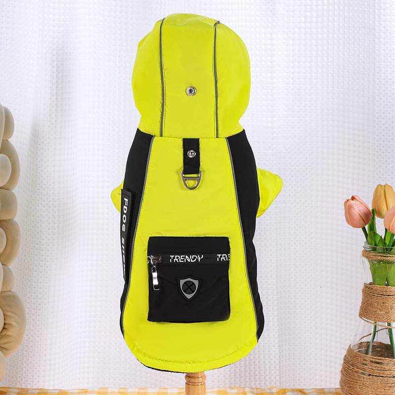 New pet hooded three-dimensional cotton coat, dog windproof and warm coat, pet winter cold protection item, dog down jacket pic 4