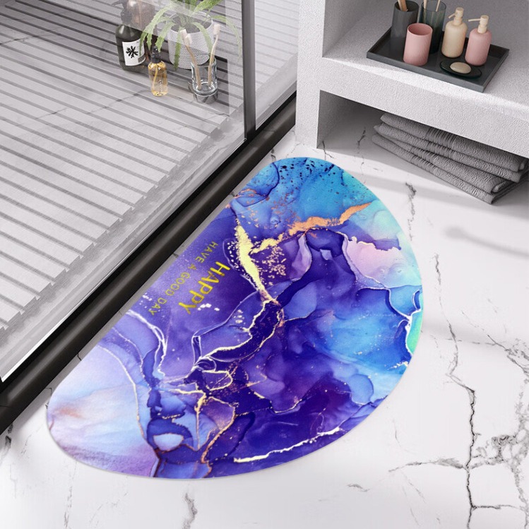 Diatom mud soft floor mat, quick-drying bathroom, water-absorbing and anti-slip mat at the bathroom door, small carpet for the washroom and toilet Specification image
