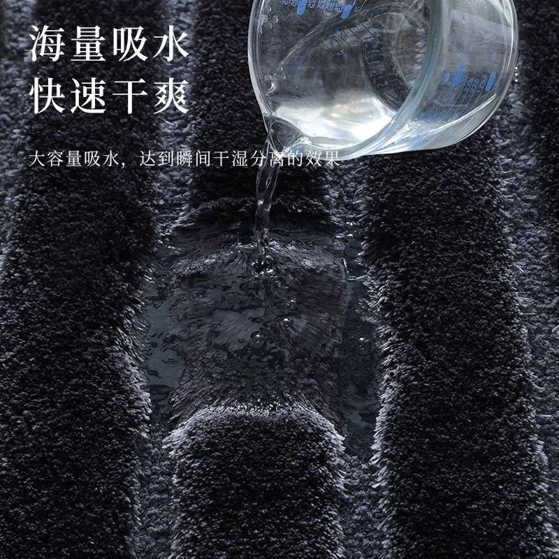 新款长绒地垫地毯家用卫生间浴室卧室客厅门口防滑吸水