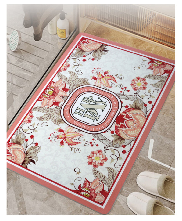 硅藻泥吸水脚垫地垫卫生间速干浴室门口防滑垫厕所地垫子卫浴详情5