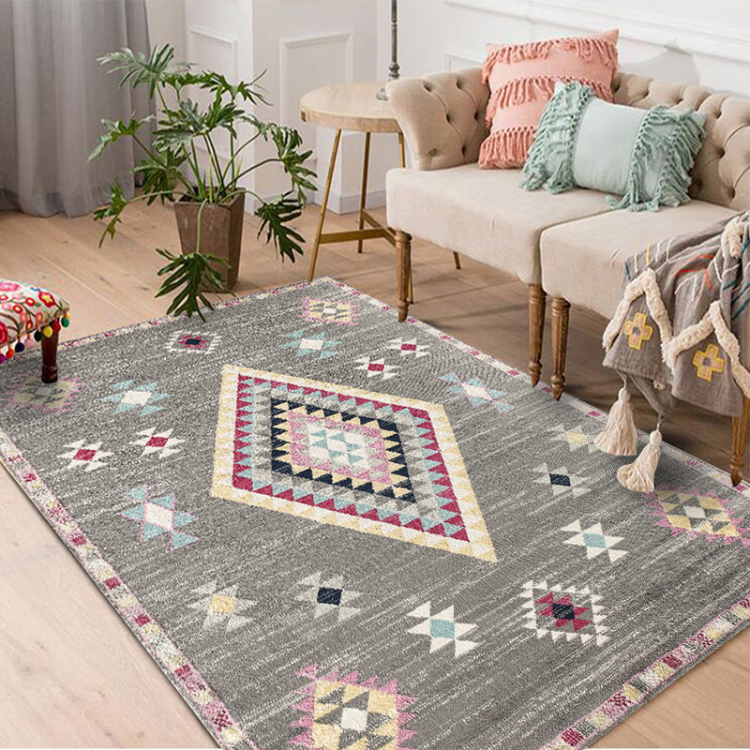 The living room features a large modern and simple coffee table, a carpet, a disposable bed mat for home use, and a floor mat. The bedroom is in an ins Nordic style Item Picture