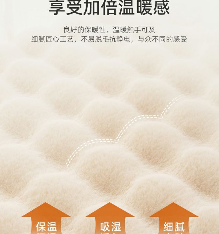 Rabbit-like plush cream-style plush carpet, bubble plush floor mat, bedroom bedside blanket, living room bay window mat, household blanket pic 19