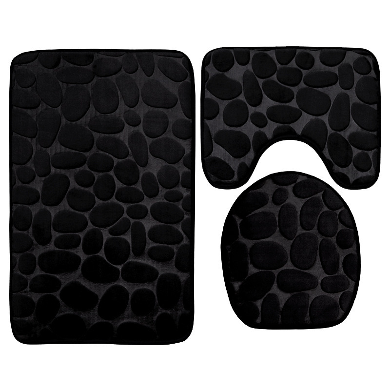 Batch customized color European-style toilet embossed anti-slip solid color carpet memory water-absorbing anti-slip floor mat Application Scenario