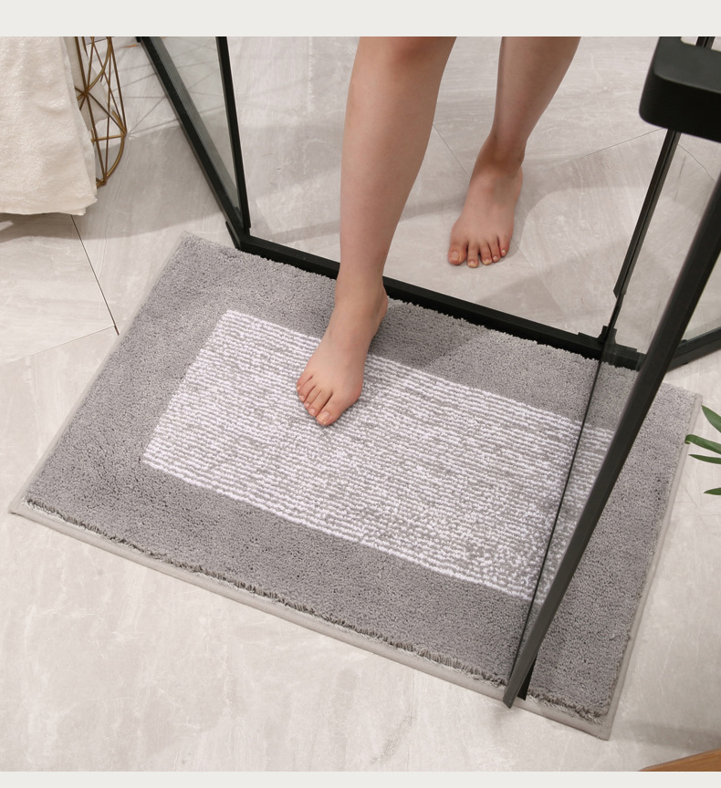 Factory direct sales of thickened bathroom floor MATS, household bathroom absorbent foot MATS, bedroom toilet door anti-slip MATS and carpets pic 14