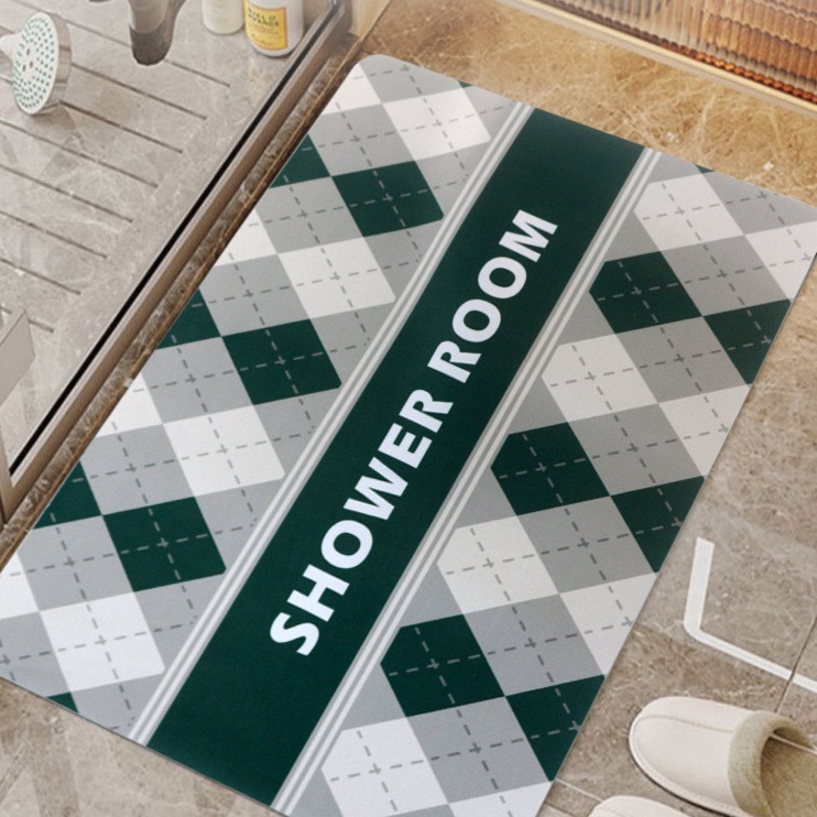 Diatom mud water-absorbing foot MATS, floor MATS, quick-drying bathroom MATS, anti-slip MATS at the bathroom door, toilet floor MATS, bathroom Specification image