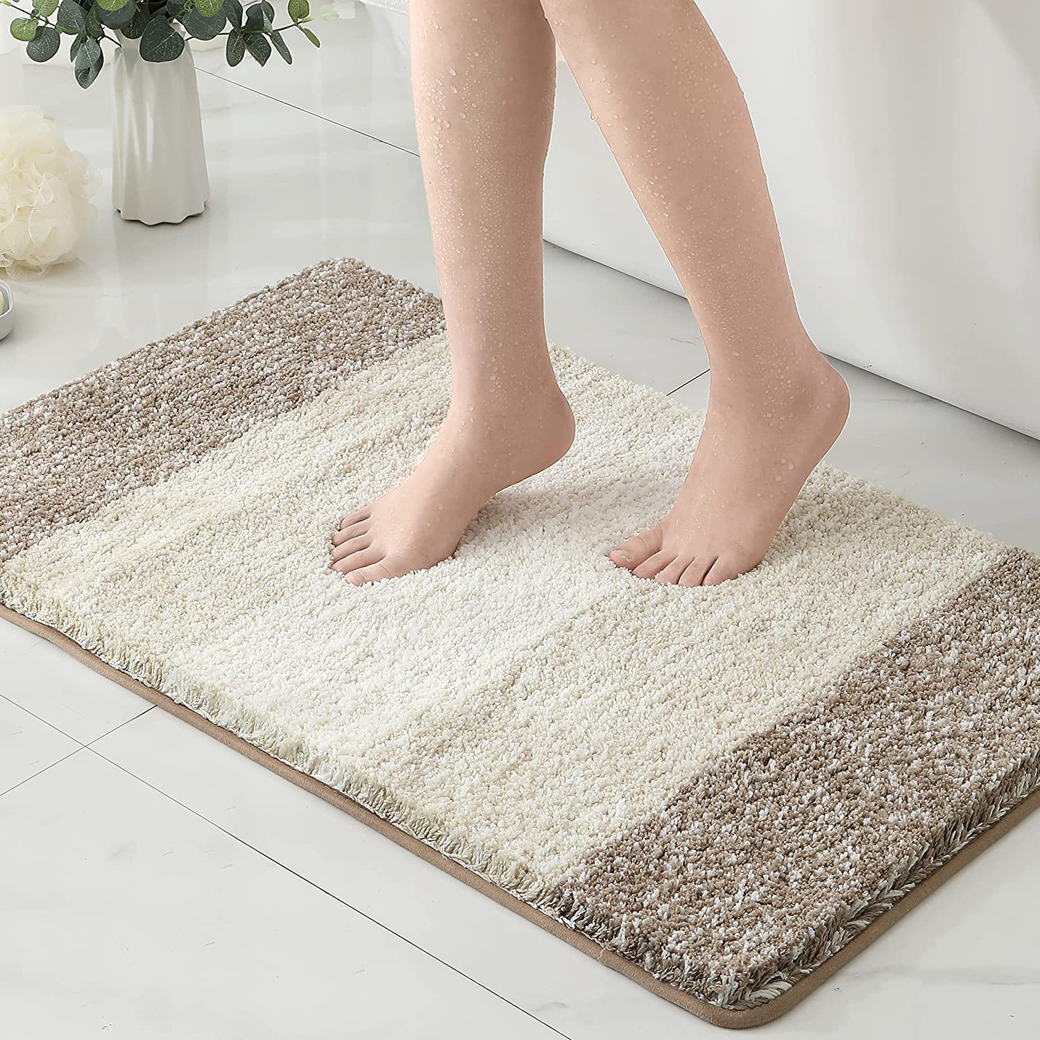 Cross-border simple bathroom anti-slip carpet, striped entrance floor mat, door mat, bathroom and anti-slip absorbent foot mat Item Picture