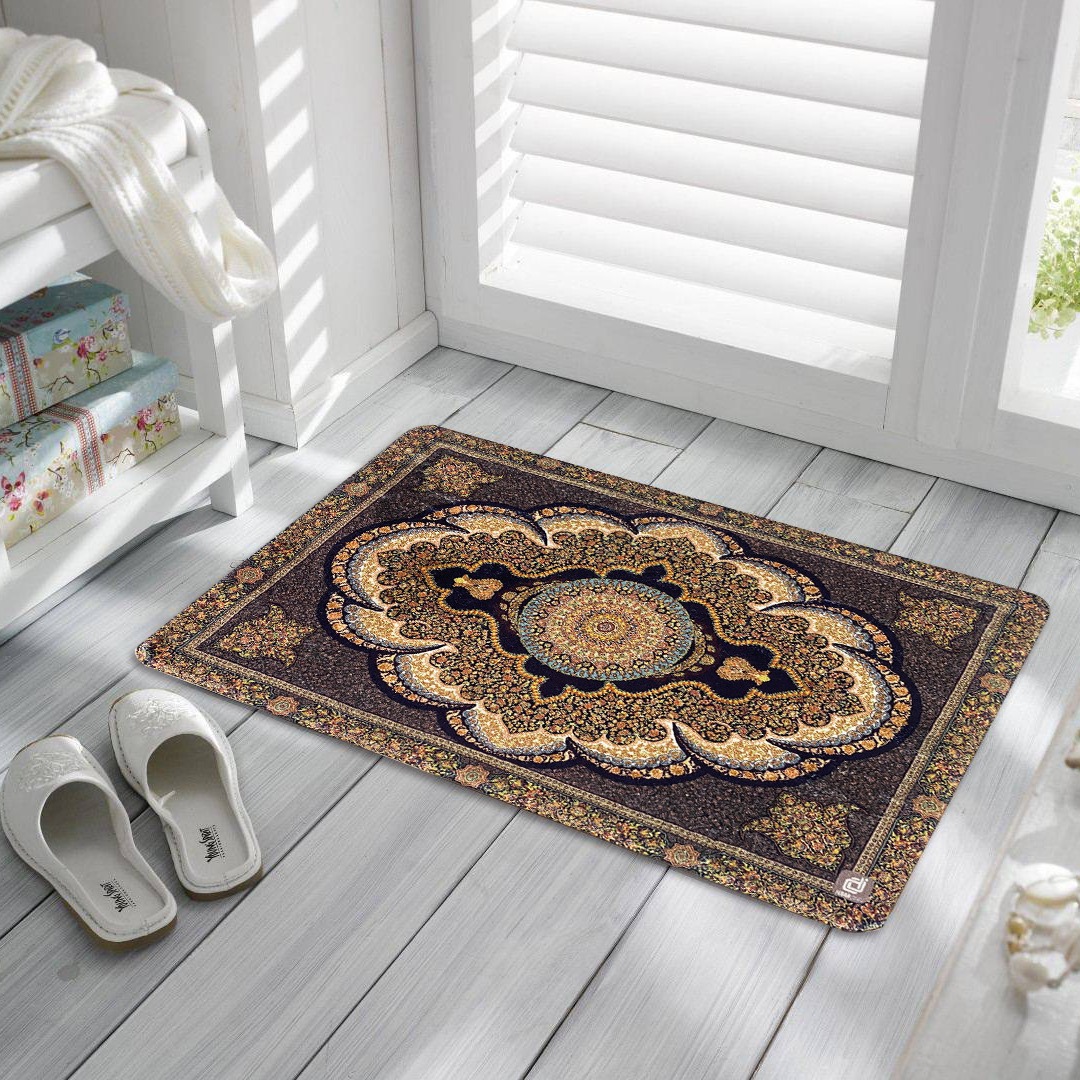 High-end light luxury European-style crystal velvet printed carpet, living room, bedroom, study, makeup table, floor mat, water-absorbing and anti-slip carpet Specification image