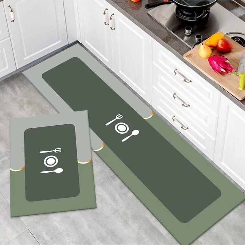 Diatom mud soft absorbent mat, household kitchen floor mat, carpet, modern and simple absorbent, anti-slip, quick-drying bathroom door mat