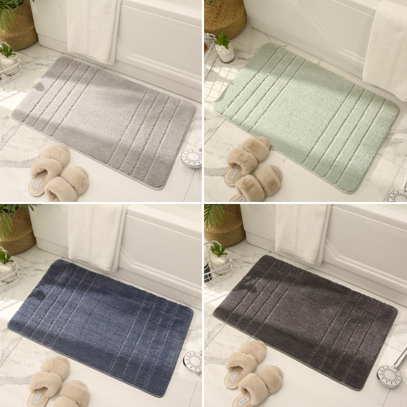 New solid color high and low wool thickened household floor MATS, anti-slip MATS for the entrance, kitchen and bathroom, absorbent floor MATS and carpets Specification image