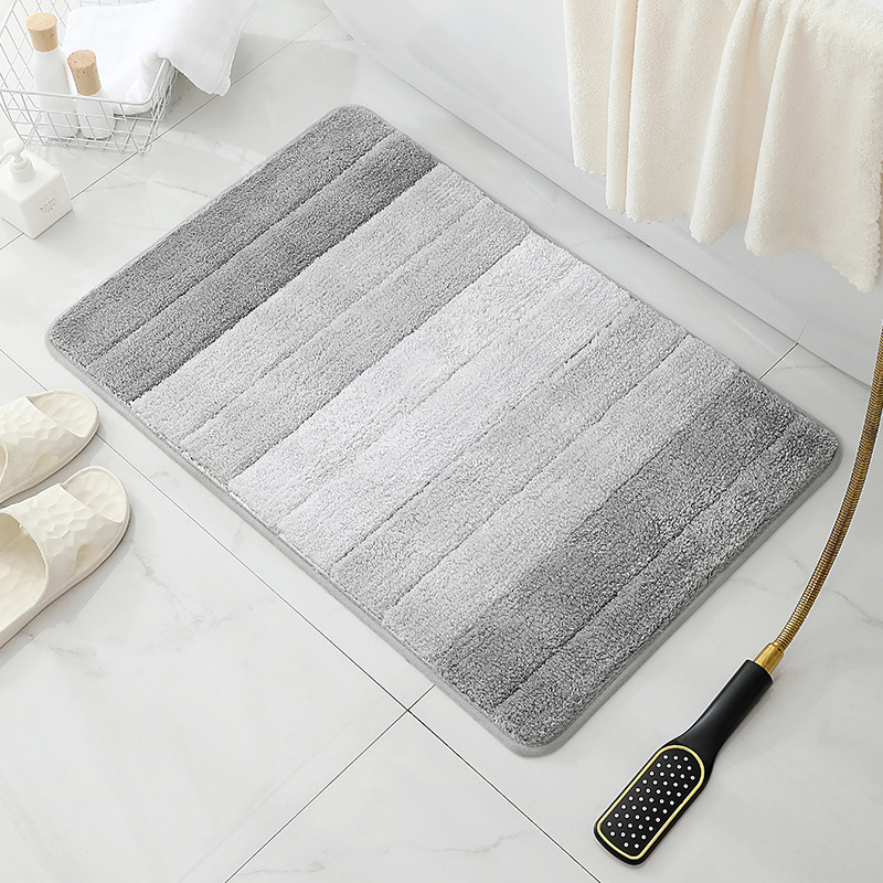 Thickened bathroom, toilet, toilet, bedroom, entrance door absorbent and anti-slip foot mat, home gradient mat set details Picture