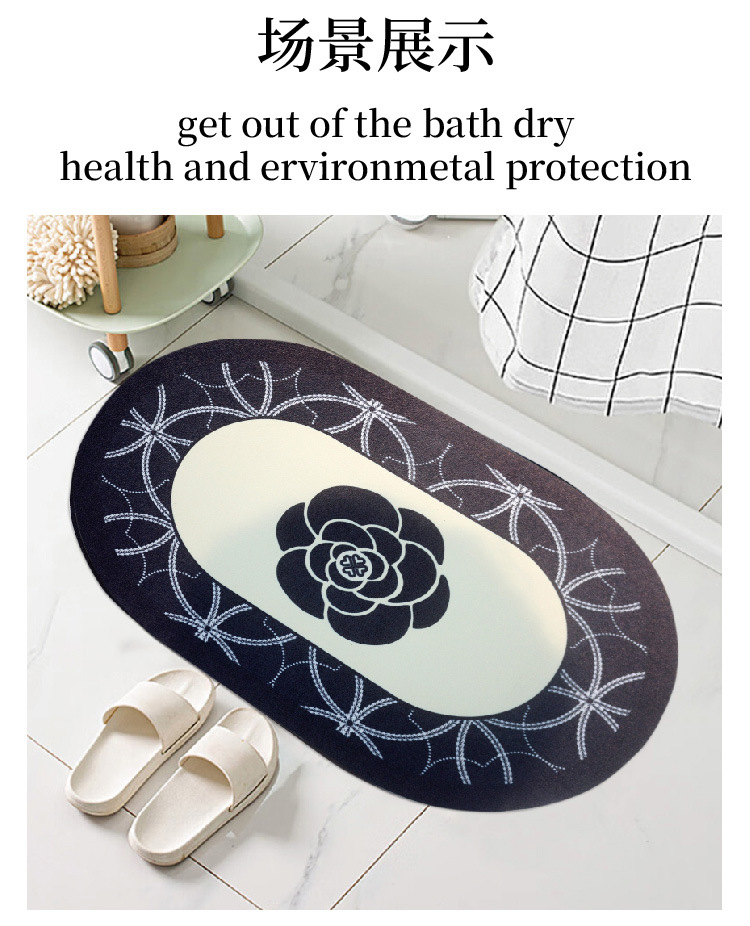Nordic entrance door mat, leather washable and non-washable mat, door entry foot mat, household door mat, dirt-resistant carpet mat pic 1