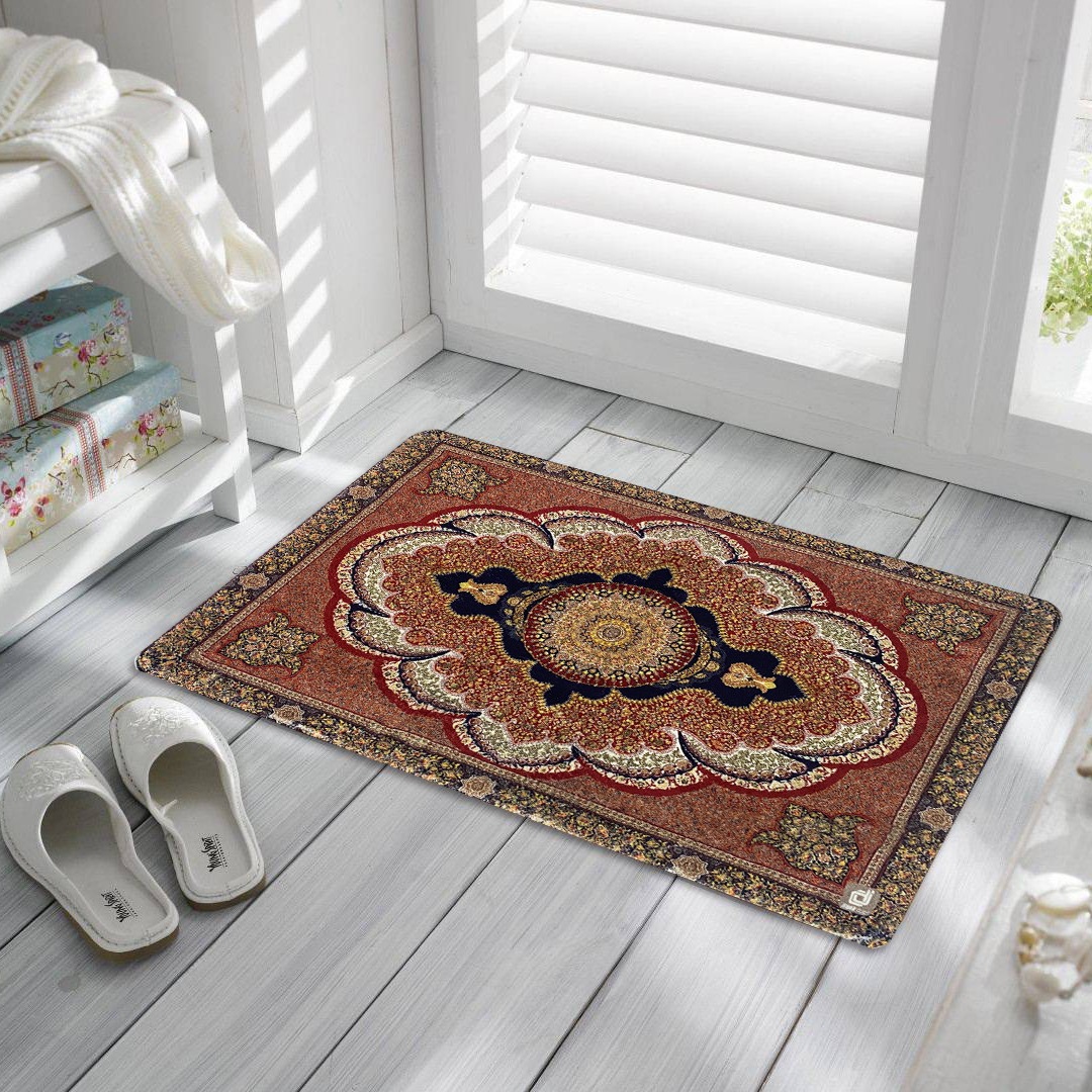 High-end light luxury European-style crystal velvet printed carpet, living room, bedroom, study, makeup table, floor mat, water-absorbing and anti-slip carpet Item Picture