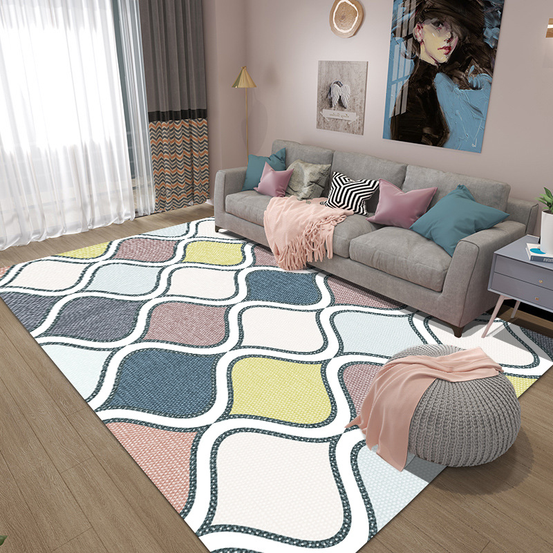 Wholesale of Nordic entrance bedroom, home printed living room carpets, modern geometric sofas, coffee tables and blankets from the manufacturer Specification image