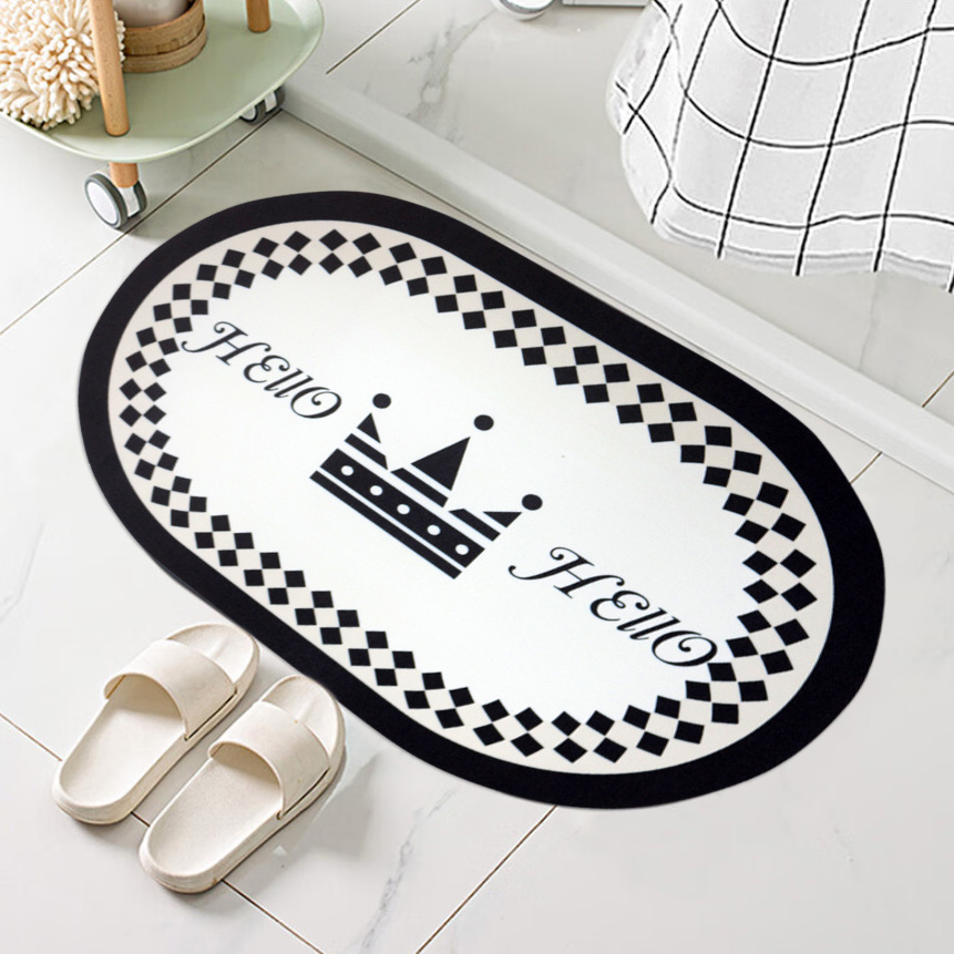 Nordic entrance door mat, leather washable and non-washable mat, door entry foot mat, household door mat, dirt-resistant carpet mat Specification image