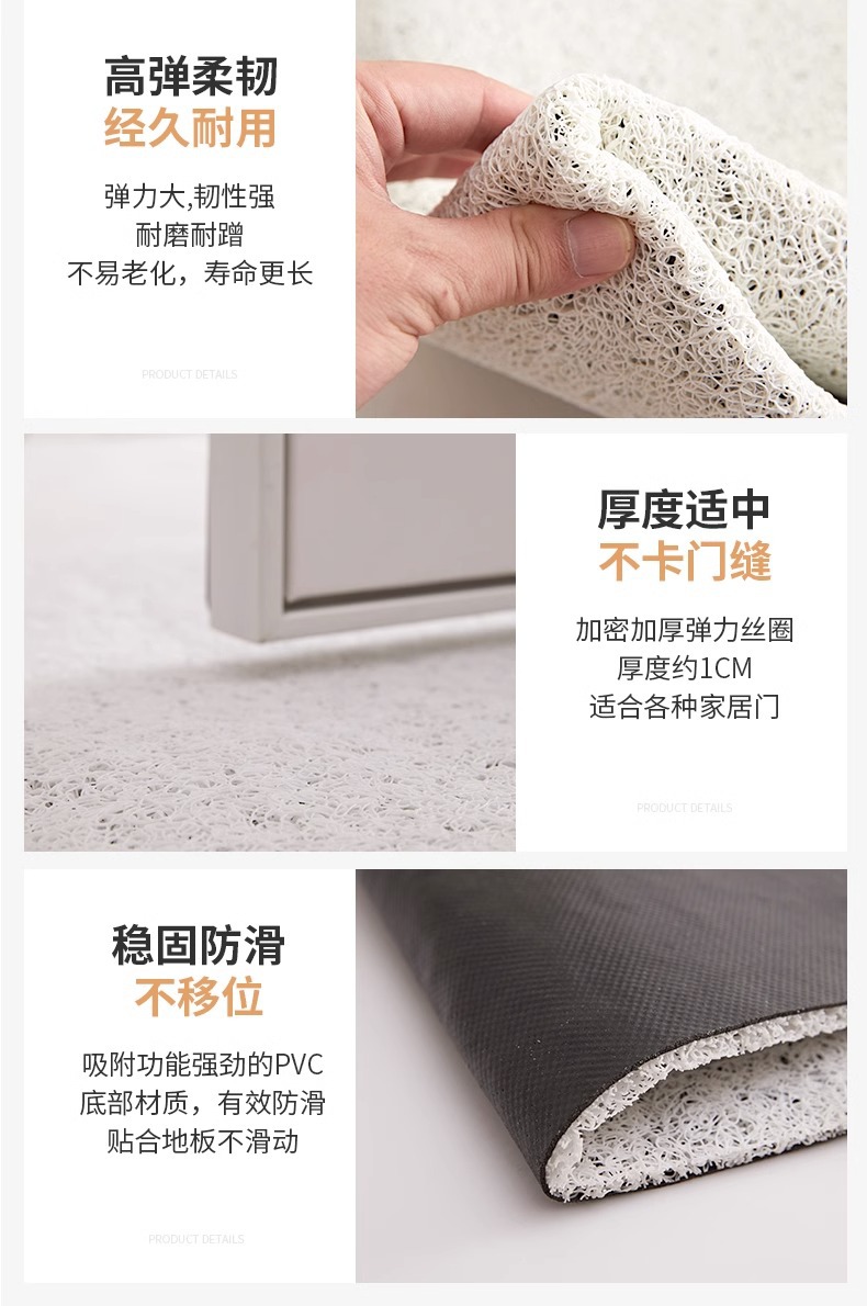入户门丝圈地垫家用门前垫进门门口脚垫地毯日式防滑耐脏玄关门垫详情5