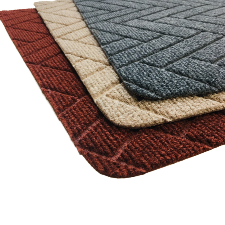 High-end entrance door floor mat, anti-slip bottom, PVC single-striped embossed doorplate, outside and outdoors dirt-resistant carpet Application Scenario