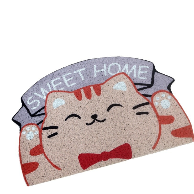 Silk ring floor mat, household entrance door floor mat, pvc entrance hall foot mat, door mat that can be cut at the main entrance, carpet Application Scenario