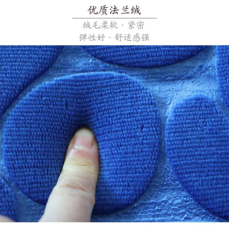 Batch customized color European-style toilet embossed anti-slip solid color carpet memory water-absorbing anti-slip floor mat