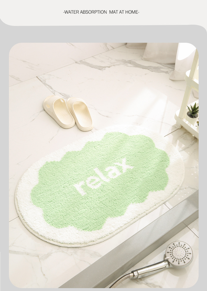 Cream-style floor MATS, bathroom absorbent floor MATS, anti-slip MATS for home washrooms, door MATS for bathroom entrances, and bathroom carpets pic 14