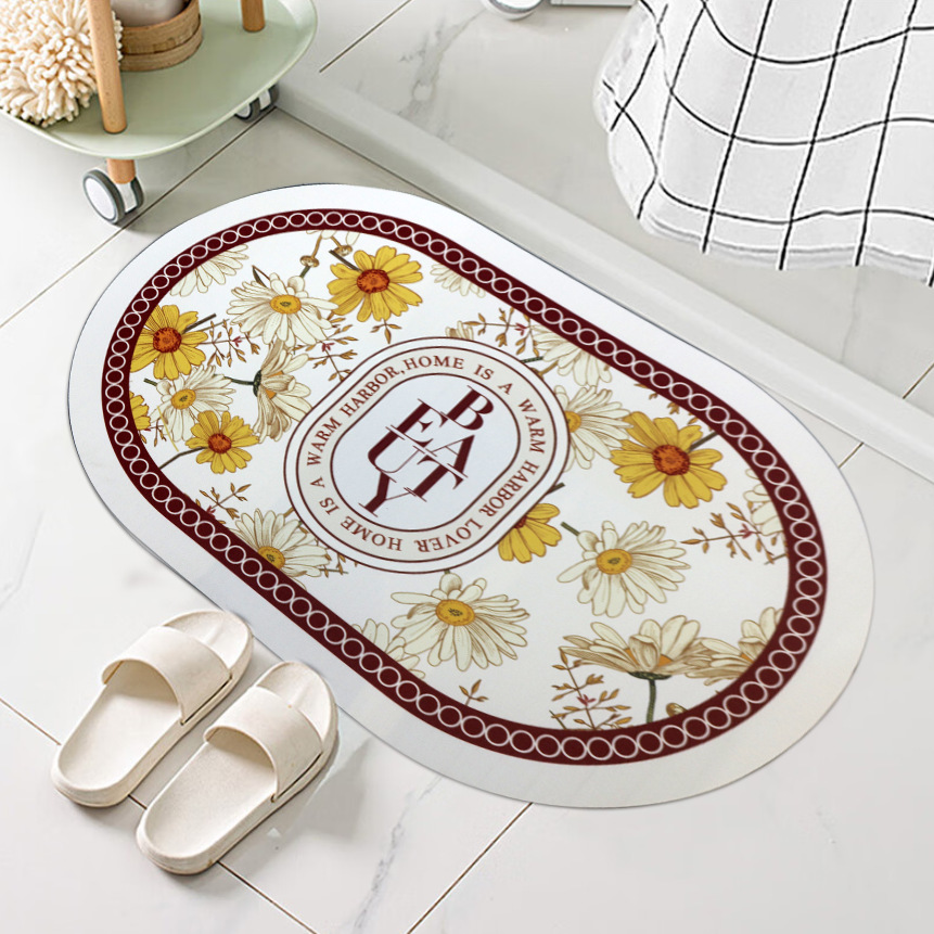 Nordic entrance door mat, leather washable and non-washable mat, door entry foot mat, household door mat, dirt-resistant carpet mat Specification image