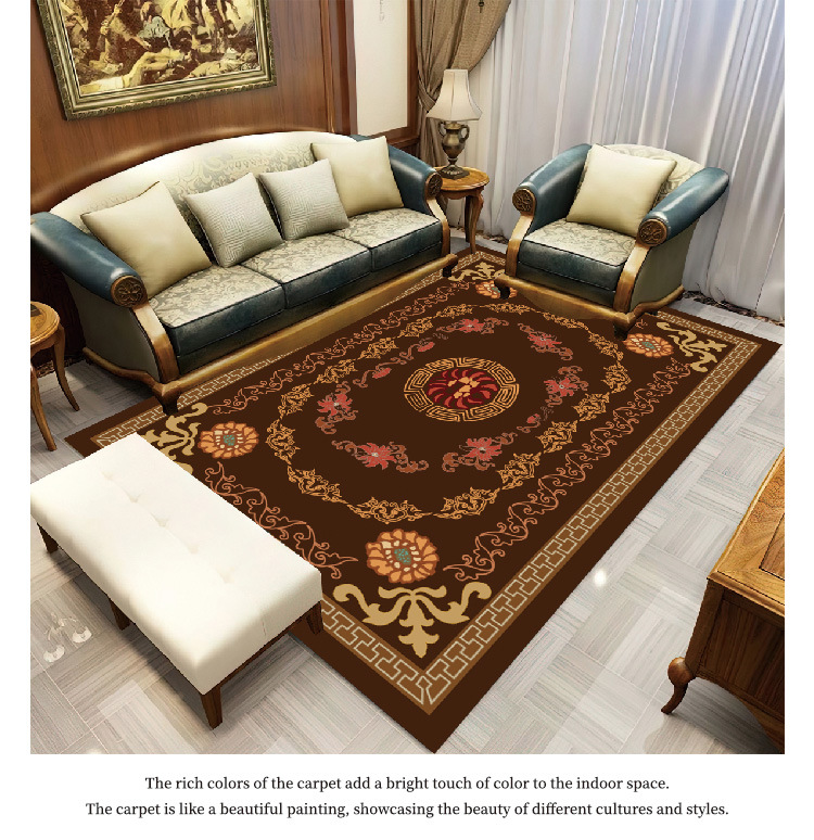 现代简约地毯金钻绒绒高清印花地毯客厅吸水防滑地垫沙发茶几地毯详情2