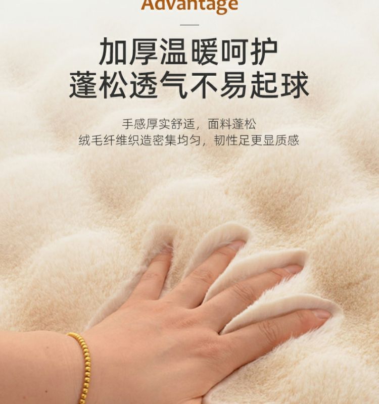 Rabbit-like plush cream-style plush carpet, bubble plush floor mat, bedroom bedside blanket, living room bay window mat, household blanket pic 15