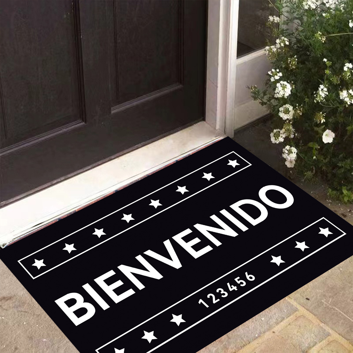 New styles of outdoor door MATS for dust removal, anti-slip, and soil removal in Spanish are available. You can choose according to your preference Item Picture