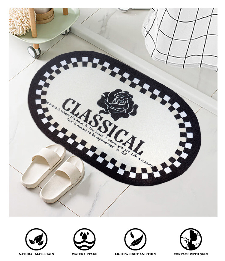 Nordic entrance door mat, leather washable and non-washable mat, door entry foot mat, household door mat, dirt-resistant carpet mat pic 2