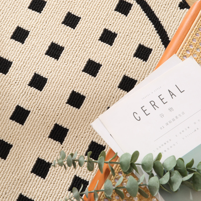 Thickened round carpet, home coffee table mat, bedroom bedside anti-slip foot mat, study swivel chair, hanging basket, computer chair floor mat