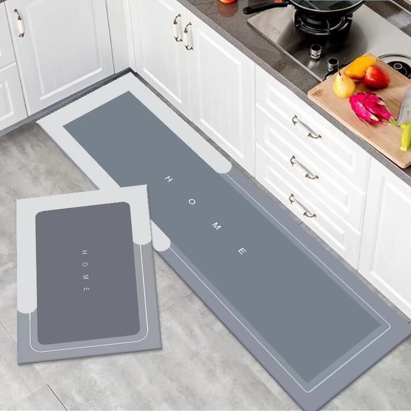 Diatom mud soft absorbent mat, household kitchen floor mat, carpet, modern and simple absorbent, anti-slip, quick-drying bathroom door mat Specification image
