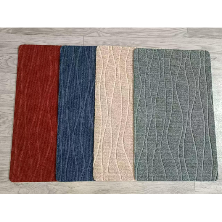 High-end entrance door floor mat, anti-slip bottom, PVC single-striped embossed doorplate, outside and outdoors dirt-resistant carpet