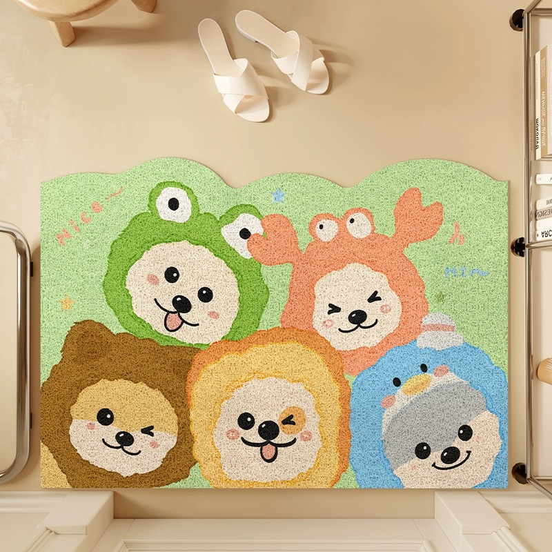 Entrance door floor mat, dirt-resistant door entrance silk circle foot mat, maintenance-free foyer, high-end 2024 outdoor washable mat Item Picture