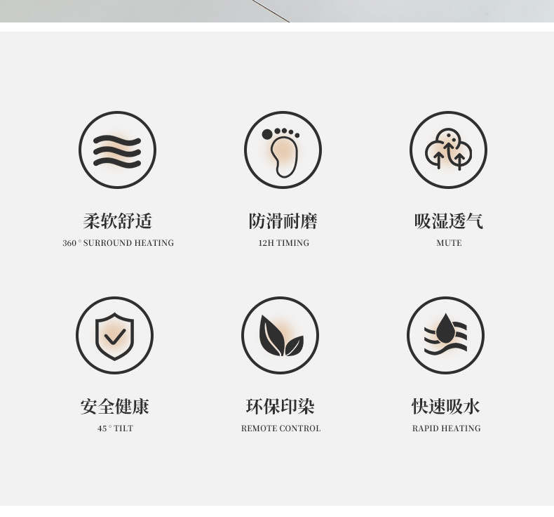 新款长绒地垫地毯家用卫生间浴室卧室客厅门口防滑吸水详情2