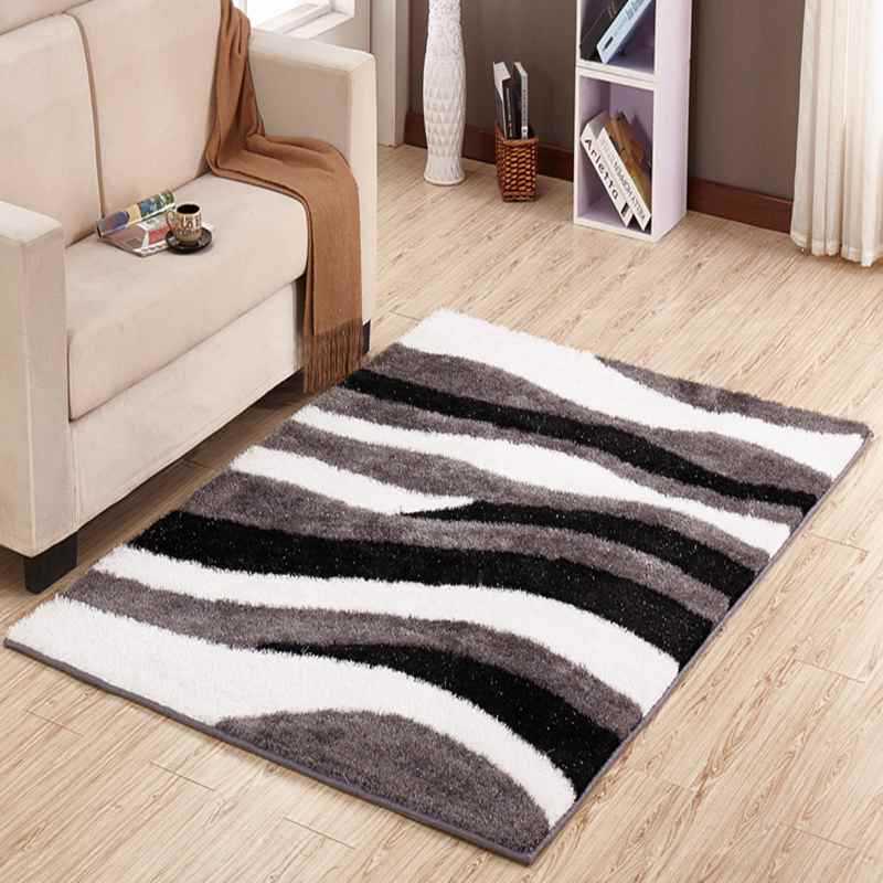 Thickened elastic filament carpet bedroom bedside blanket manufacturer wholesale available, dirt-resistant and easy-to-maintain living room carpet floor mat details Picture