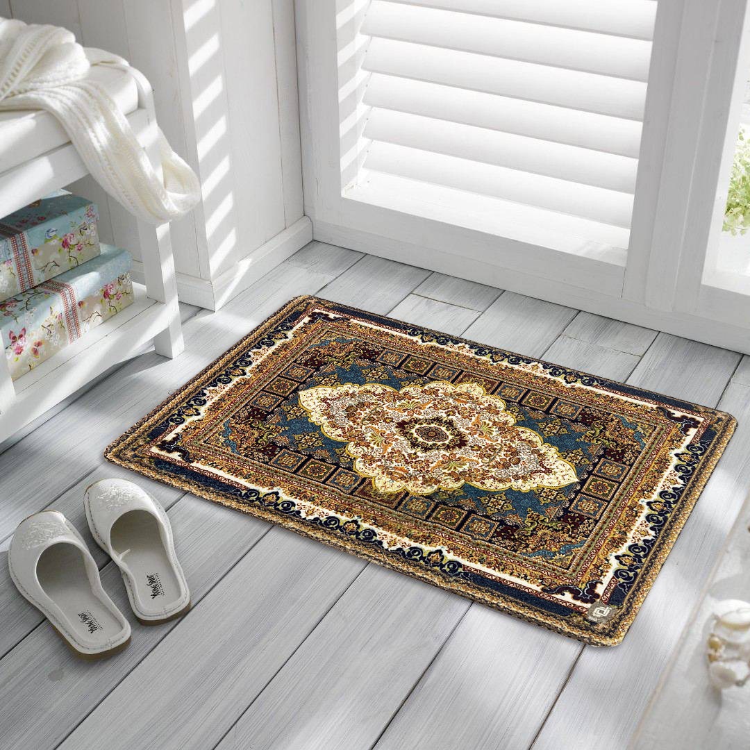 High-end light luxury European-style crystal velvet printed carpet, living room, bedroom, study, makeup table, floor mat, water-absorbing and anti-slip carpet details Picture