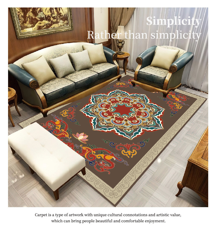现代简约地毯金钻绒绒高清印花地毯客厅吸水防滑地垫沙发茶几地毯详情1