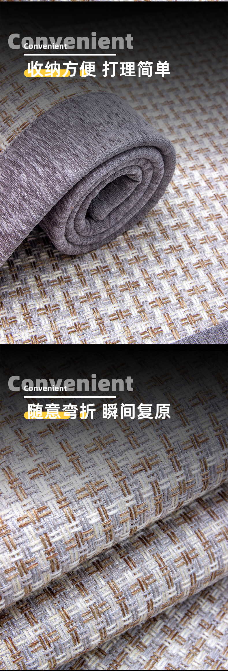 Amazon linen kitchen MATS, long anti-slip floor MATS, cross-border entrance door MATS, household carpets wholesale, large edge banding pic 3