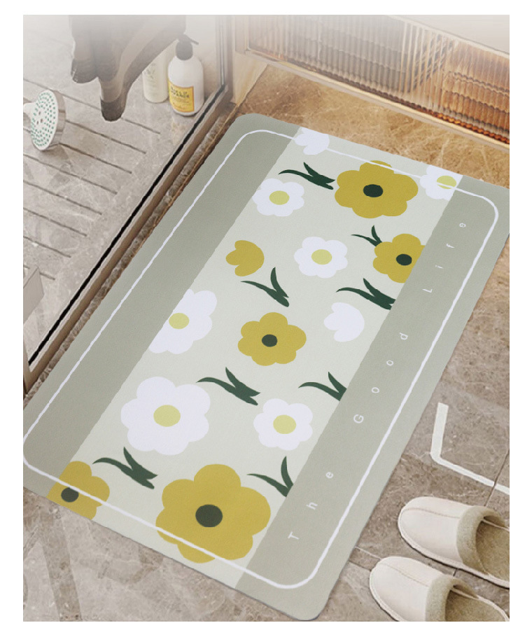 硅藻泥吸水脚垫地垫卫生间速干浴室门口防滑垫厕所地垫子卫浴详情6