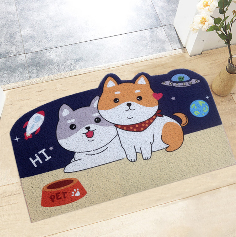 Silk ring floor mat, household entrance door floor mat, pvc entrance hall foot mat, door mat that can be cut at the main entrance, carpet