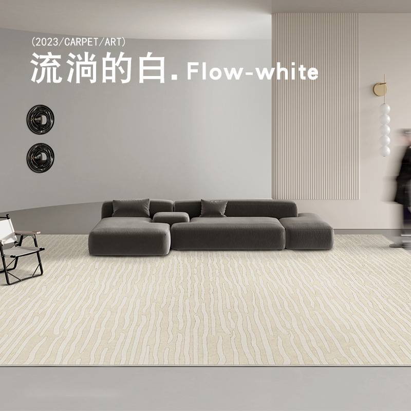 The new minimalist carpet for the living room, thickened for home use, and a large area of bedside floor MATS for the bedroom are all laid in 2024, creating a light luxury and high-end feel