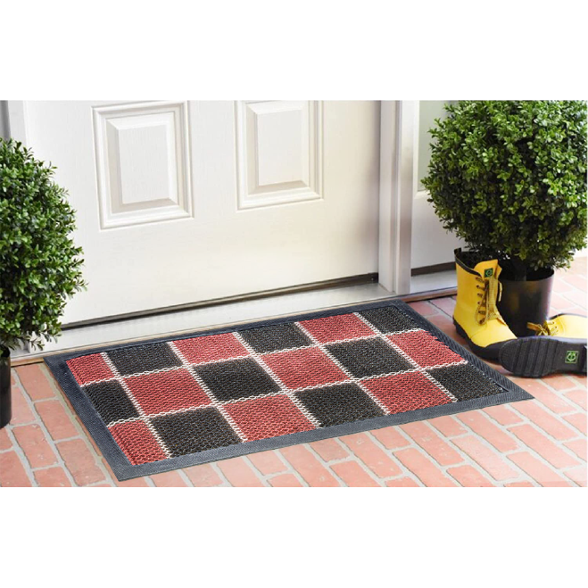 Elastic King silk loop printed entrance door floor mat, hotel, shopping mall, company entrance outdoor anti-slip elastic carpet