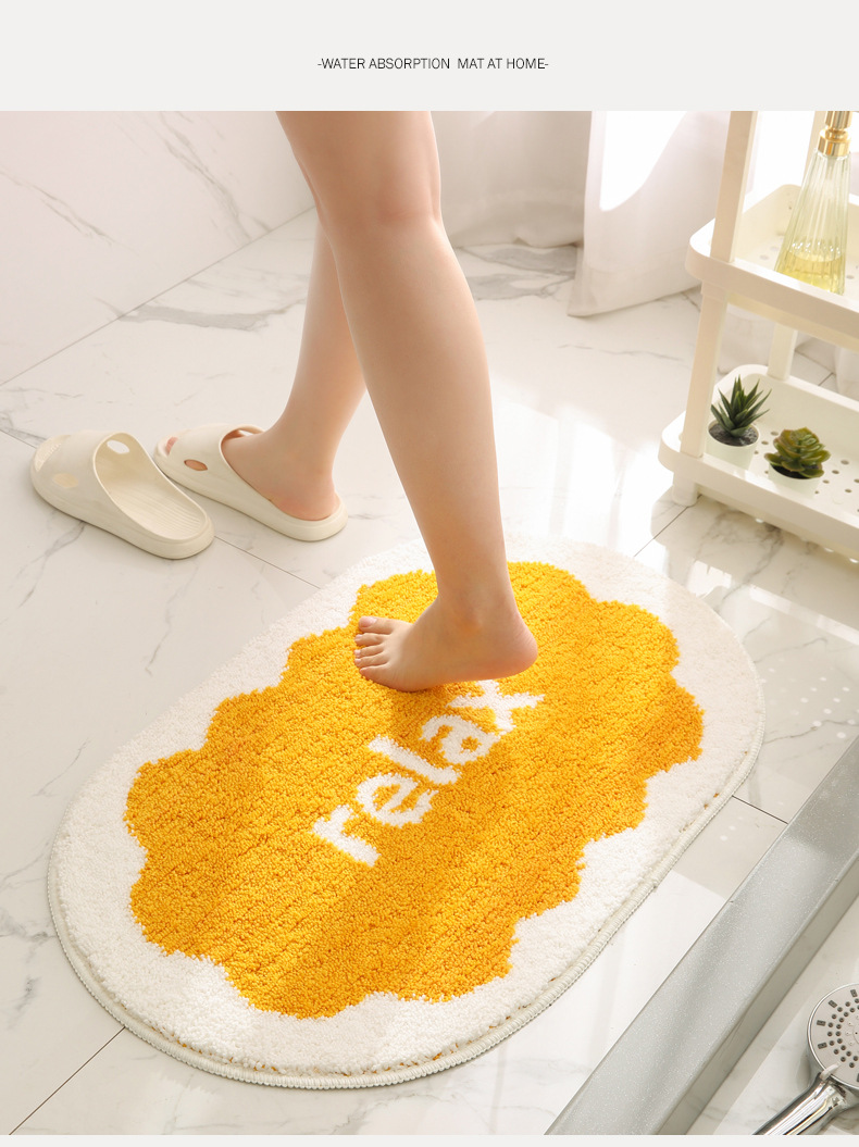 Cream-style floor MATS, bathroom absorbent floor MATS, anti-slip MATS for home washrooms, door MATS for bathroom entrances, and bathroom carpets pic 13